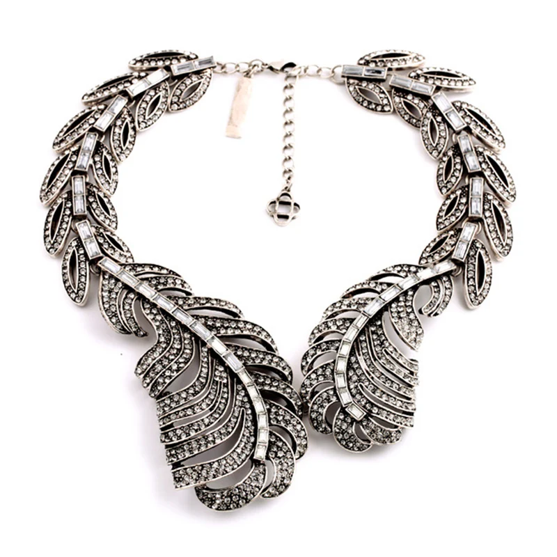 Ожерелье нагрудник в форме пера|torque necklace|necklace necklacecollar necklace |