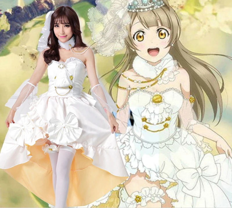 

Женское свадебное платье Lovelive, с цветочным принтом, для косплея