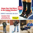 35 градусов с алюминиевым покрытием носки из волокна держать ваши ноги в тепле и сухости As Seen On ТВ большой размер посылка: Оригинальная коробка