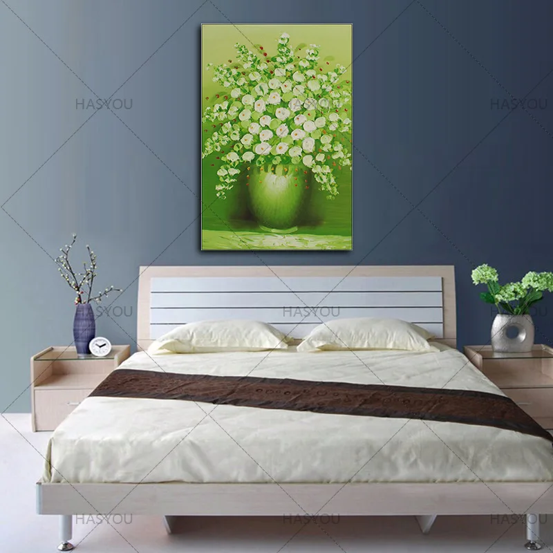 Large flower painting Handpainted Flower Abstract Oil Painting On Canvas Wall Art Pictures For Live Room office Home Decor | Дом и сад