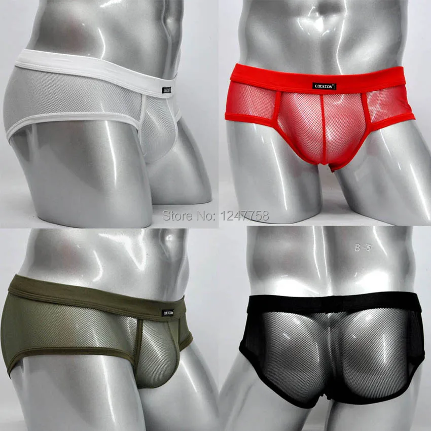 

Men's See Through Soft Mesh Briefs Underwear Comfy Mesh Briefs