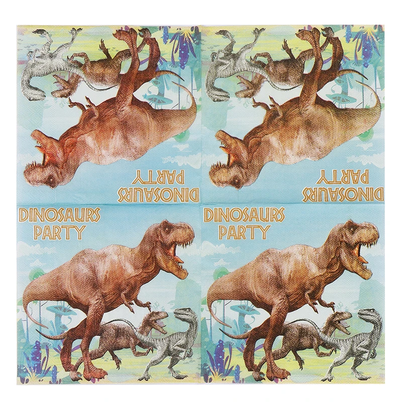 Мир динозавров мультфильм бумажные салфетки кафе и вечерние украшение в технике