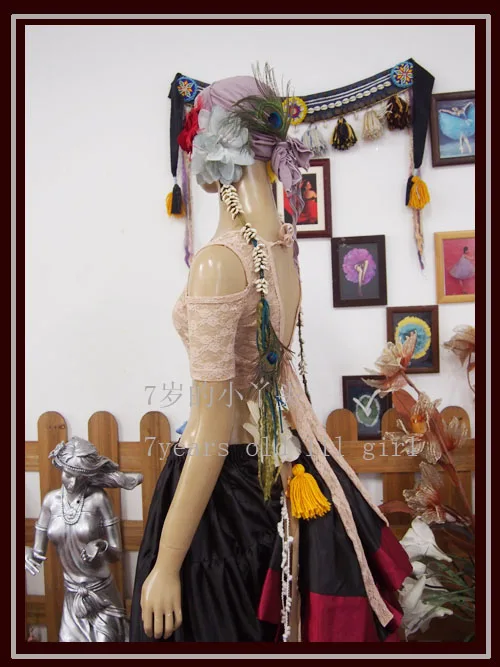 Кружевной топ для танца живота Ats Племенной чоли прямая короткий рукав DQ23 39 |