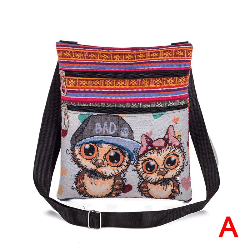 Женская сумка-мессенджер через плечо с вышивкой в виде совы | Багаж и сумки
