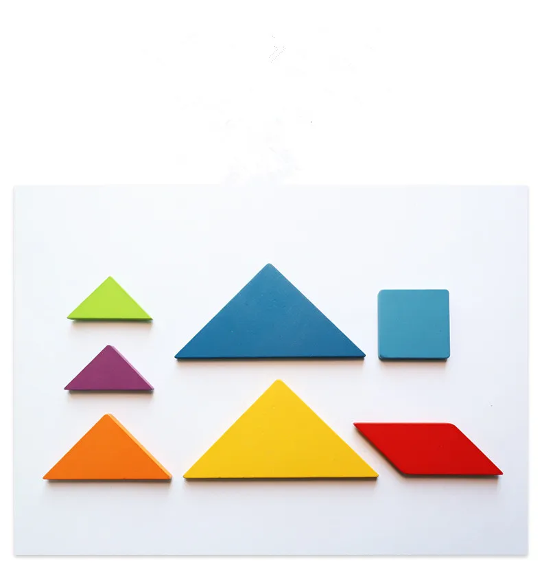 Детские образовательные игрушки блоки деревянные Обучающие Tangram строительные