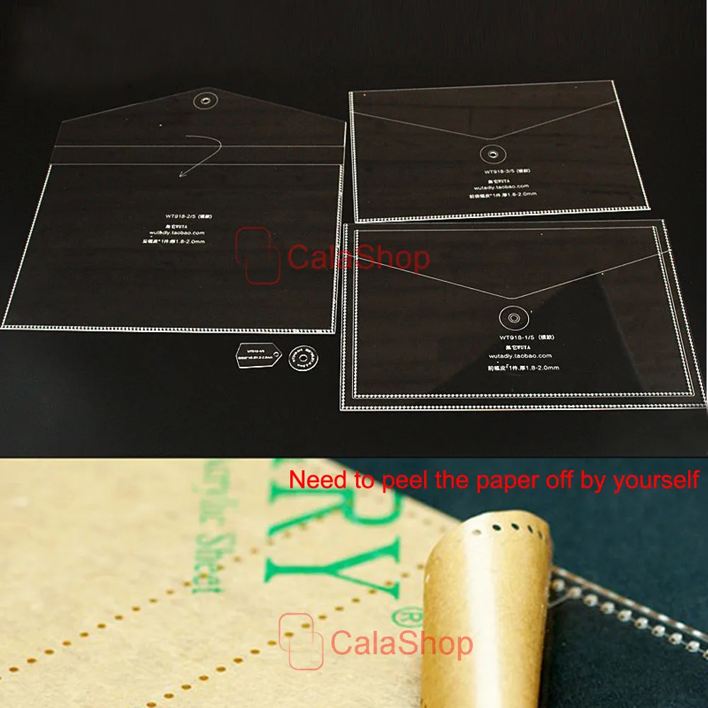 1 шт./лот акриловый кошелек конверт кожаный шаблон модель ручной работы