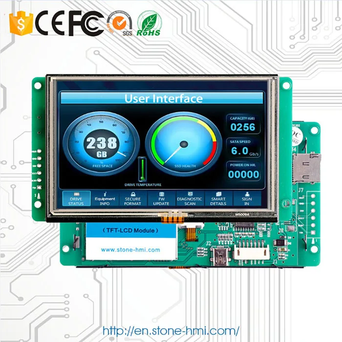 

5" industrial TFT LCD module serial interface for auto electronics