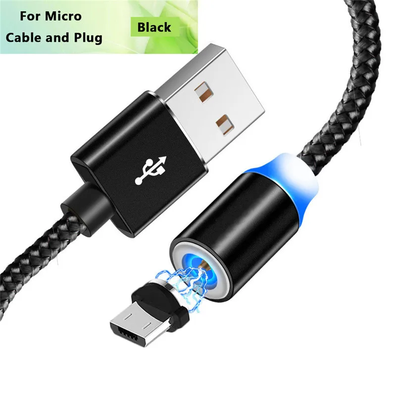 Acgicea магнитное зарядное устройство Micro USB кабель Магнитный зарядный шнур для samsung S7 Redmi Note 5 магнитные кабели Micro usb зарядный провод
