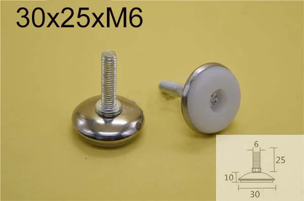 Винтовые регулируемые ножки/Мебельные колодки/ножки ноги M6 * 30*25 мм/M6*30*15 мм