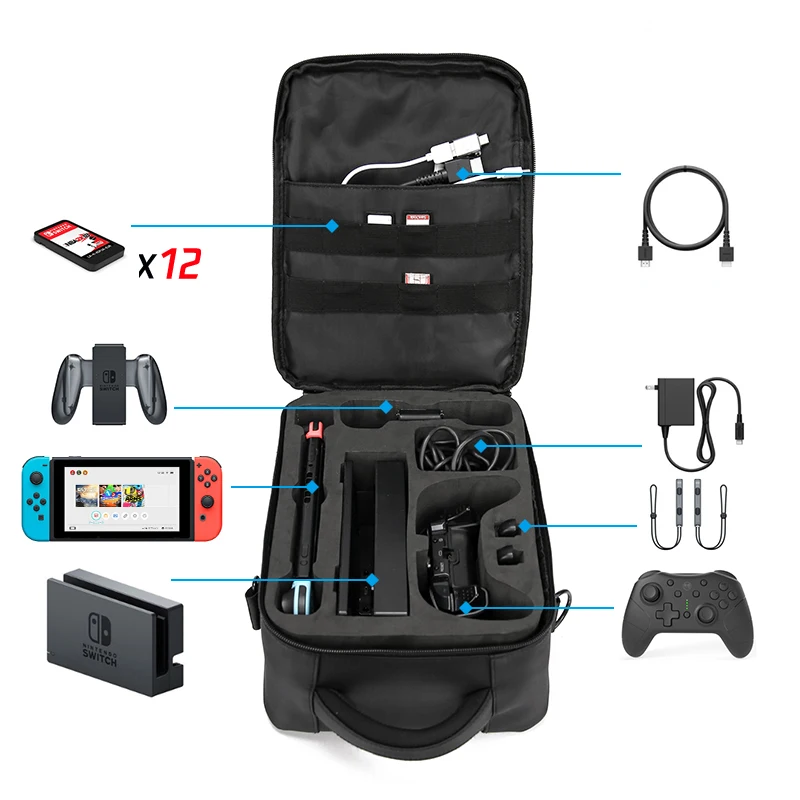 Nintendo Switch сумка через плечо коробка NS портативный водонепроницаемый рюкзак