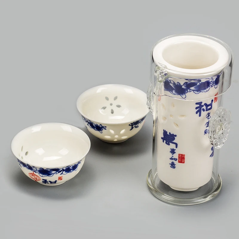 Чайный горшок с заваркой, кружка, керамические чайные чашки, чайник, китайский белый фарфор, чайная чашка, чайный стакан, чайник для Улун, чай, D034 - Цвет: 2