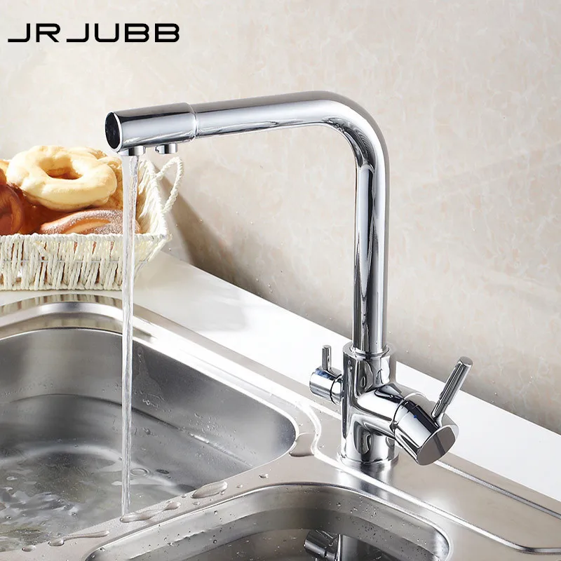 Трехходовой кран для фильтра воды смеситель раковины хромированный латунный 3