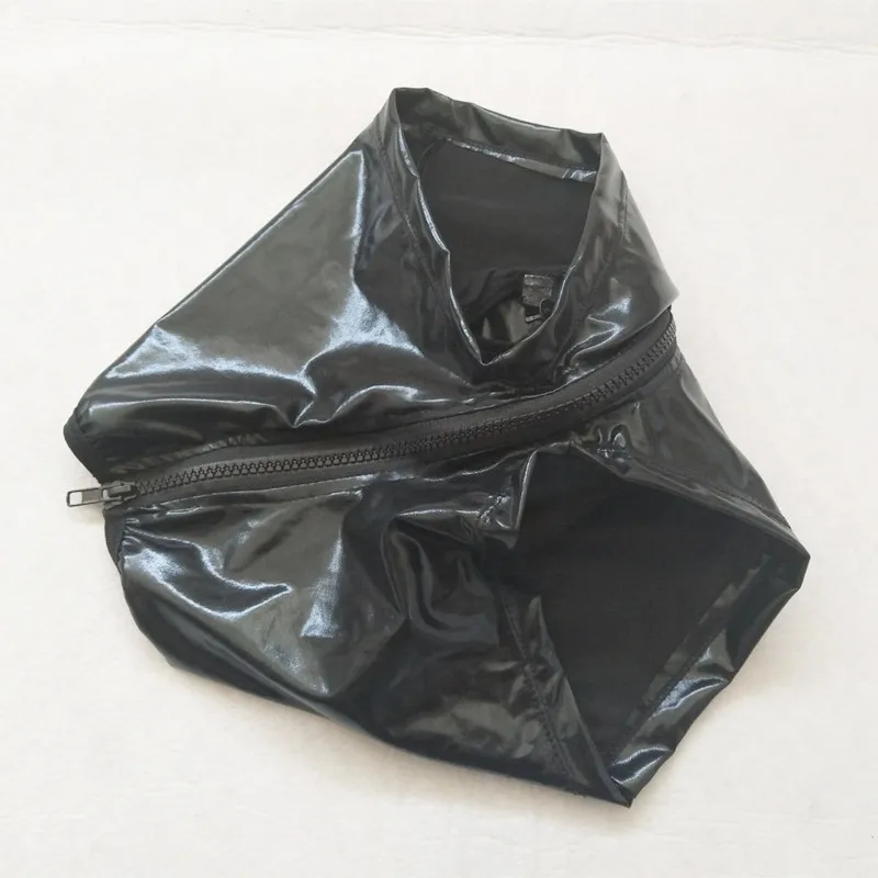 Мужские Эротические трусики из искусственной кожи с двойной молнией|leather panties|double