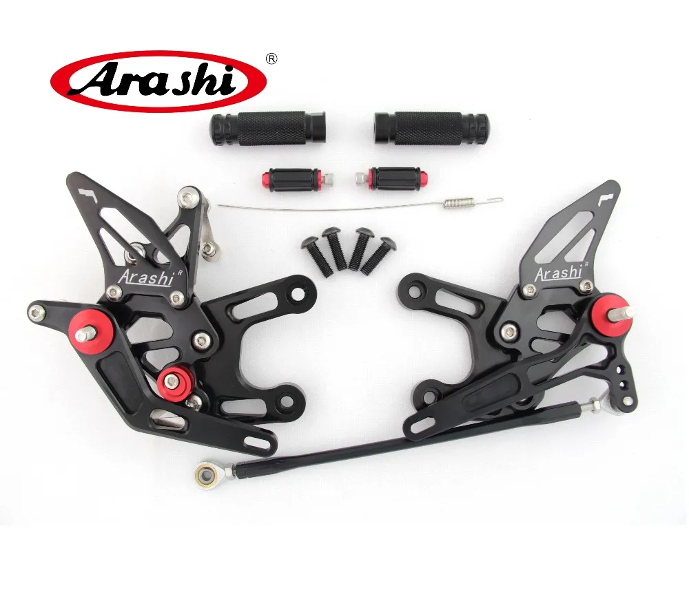 Arashi CNC регулируемая подножка задняя Подножка для KAWASAKI NINJA ZX10R ZX 10R 2008 2009 2010 подножки