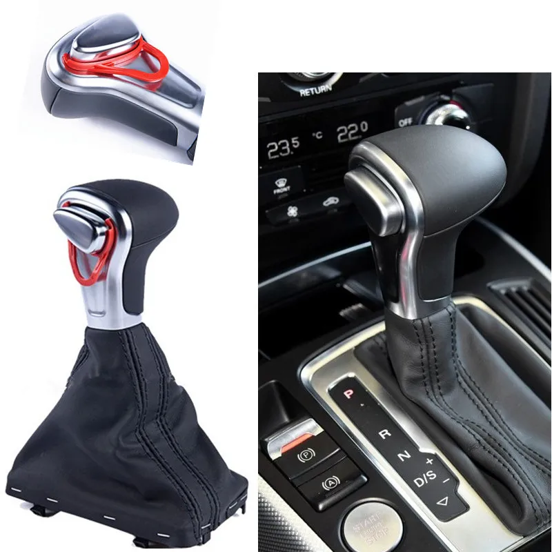 Gear Shift Knob Gaitor Boot Cover Black Leather For Audi A4 A5 Q5 A6 Car Accessories   Description: This gear shift knob gaitor