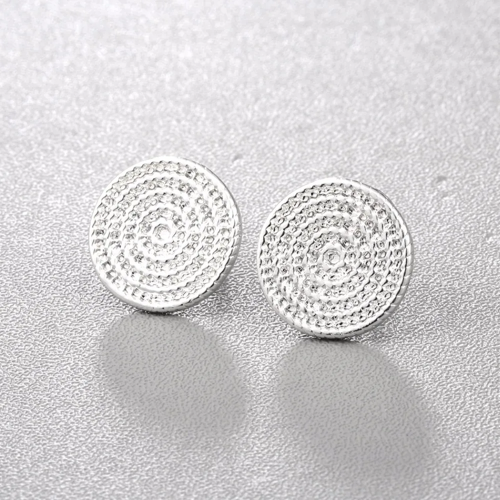 Chandler Hot Sale Twisted Rope Round Stud Earrings Coin Shaped Post Brincos For Women Girls High Quality Lady Fashion Jewelry | Украшения и