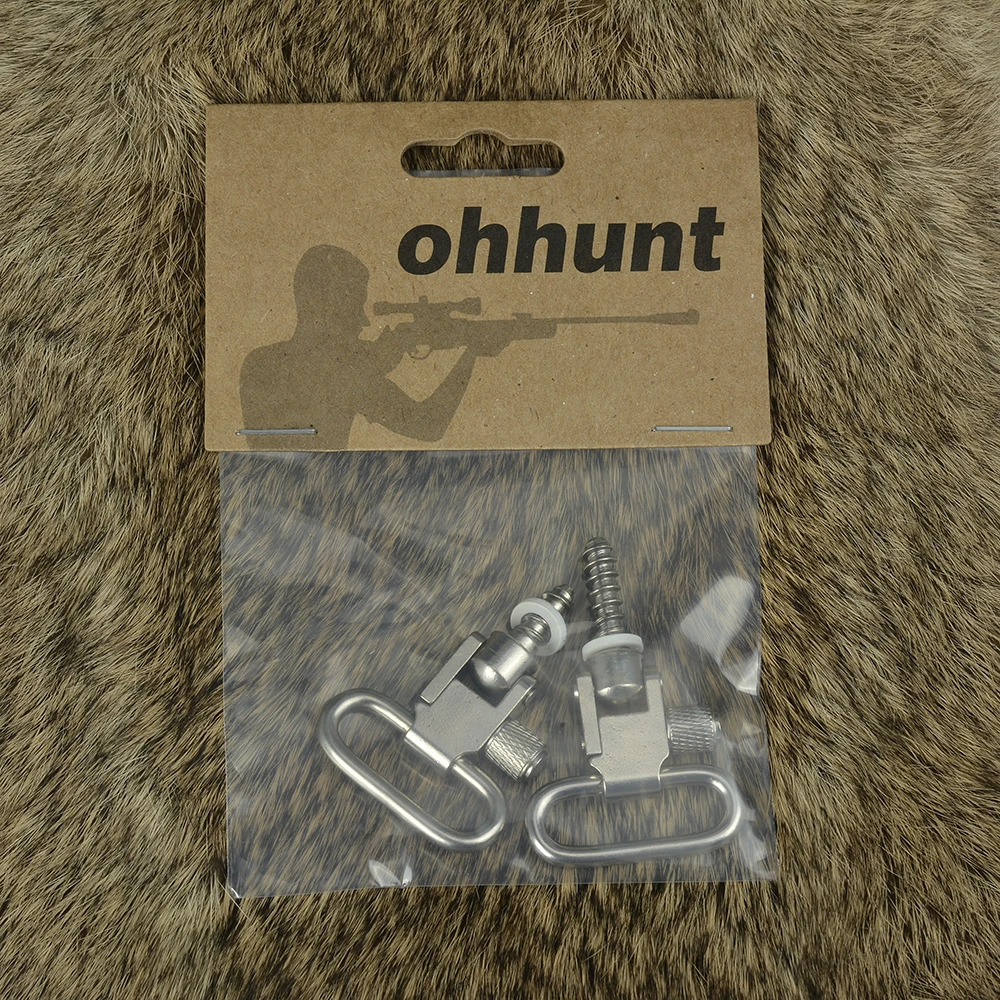 Ohhunt тактический охотничий Пистолет Аксессуары QD кнопка Съемная Серебристая Вертлюги ружейного ремня для большинства болтов винтовки