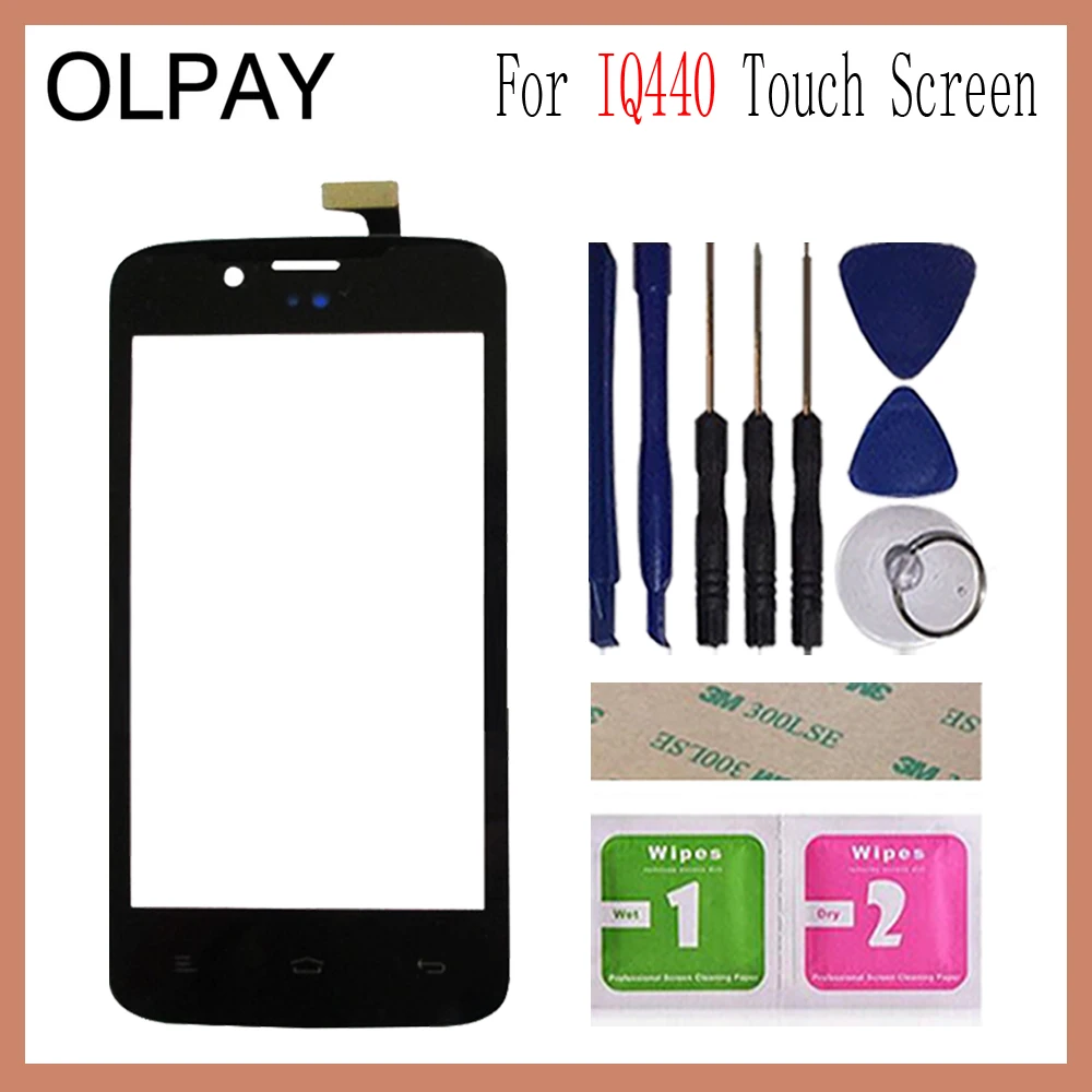 OLPAY 4,0 ''Сенсорное стекло для мобильного телефона для Fly IQ440 IQ 440 сенсорный экран дигитайзер Переднее стекло объектив сенсор инструменты Бесплатный клей и салфетки