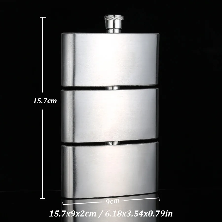 9oz BIUBIUTUA 3 в 1 9 унций фляги для виски из нержавеющей стали Новое поступление съемные 3 шт Портативные уличные фляжки для вина - Цвет: 9oz