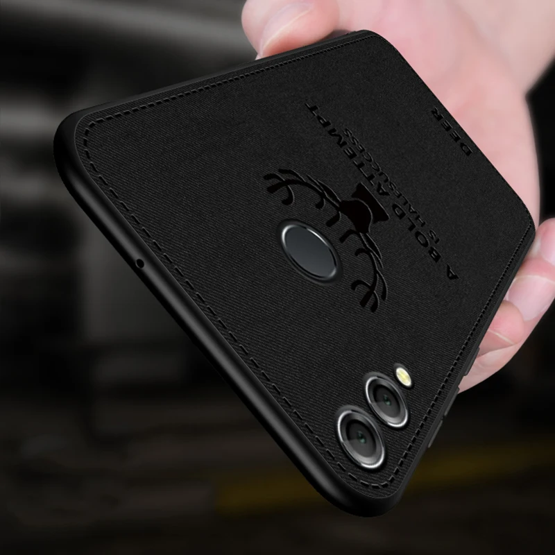 Тканевый чехол для телефона с оленем Huawei Honor 8 9 10 lite тканевый текстурой 9i note play huawey