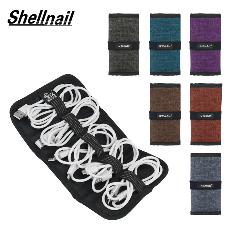 Shellnail Sample Portable Cable Storage Headset Case Waterproof Shockproof Earphone Digital USB Sorting Travel Insert Bags | Электроника