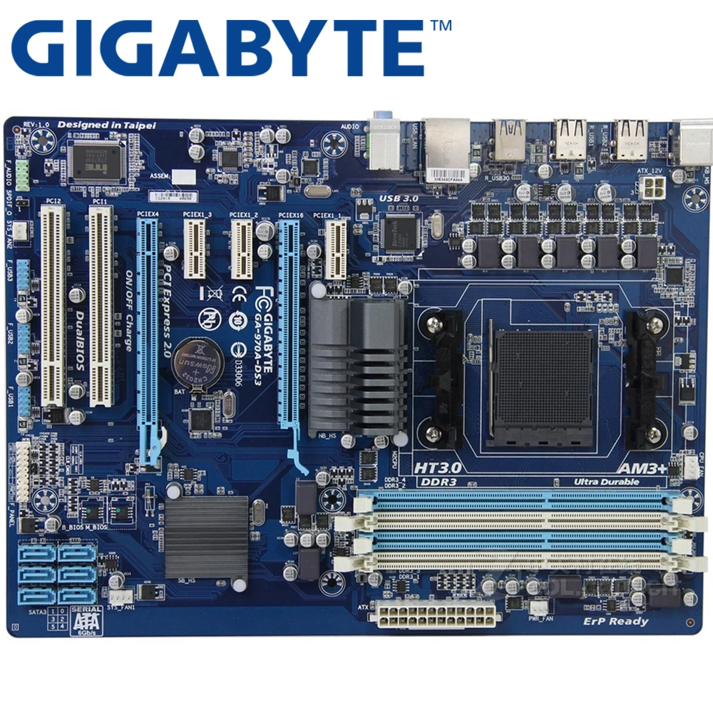 GIGABYTE GA 970A DS3 настольная материнская плата 970 Socket AM3 + DDR3 32G для FX/Phenom II/Athlon II ATX UEFI BIOS