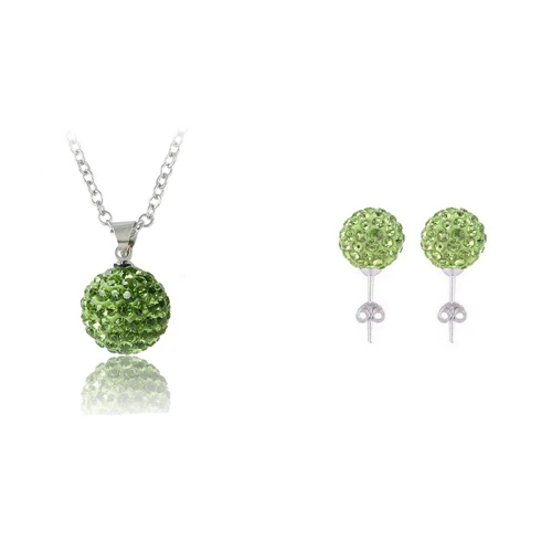 Оптовая продажа ювелирных комплектов глины ожерелье/серьги кристалл AB шарики Clay