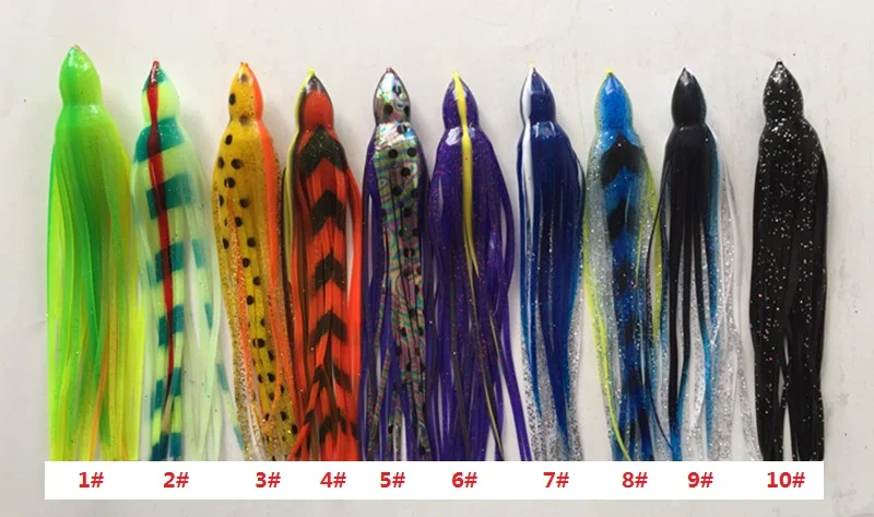 14 inch octopus lure soft fishing bait fishing tackle sea trolling lures tuna lure skirt bait
