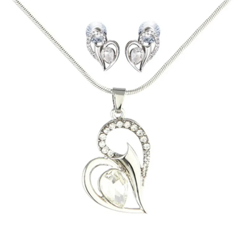 e-shine jewelry sets for women heart shape alloy zircon material elegant lovely style banquet anniversary occasion | Украшения и