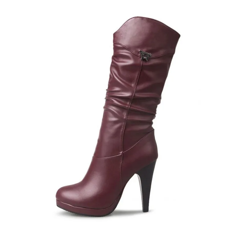 RIZABINA/большие размеры 32-46 Женские полусапожки Зимняя повседневная офисная обувь