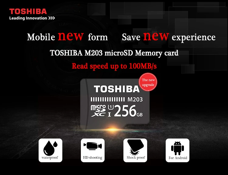 TOSHIBA M203 флэш-карта памяти 32 Гб 64 Гб 128 ГБ оперативной памяти, 16 Гб встроенной памяти SDHC/SDXC, Micro SD(макс. 100 МБ/с. карты памяти класса 10 UHS-I cartao de memoria