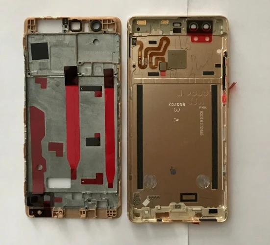 1Set For Huawei P9 Front Frame Bezel Plate + Battery Back Cover Housing Replacement Parts With Fingerprint Scan Flex Cable | Мобильные