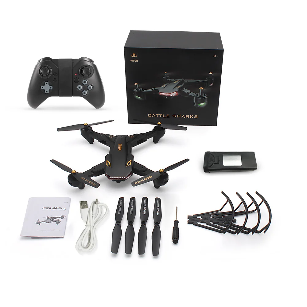 Складной Дрон XS809s Радиоуправляемый для селфи с 2.0MP Wifi FPV камерой режимом G сенсора