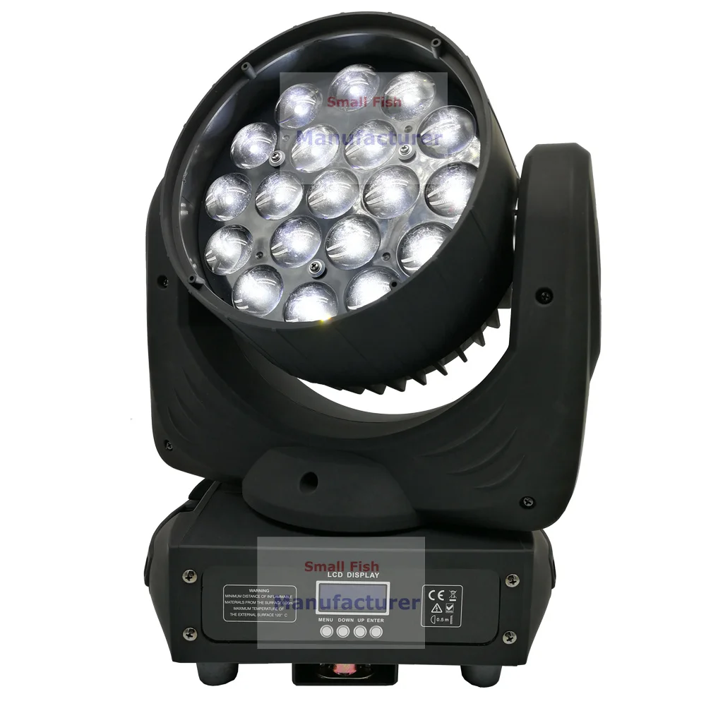 Распродажа LED Moving Head Light Beam Wash Zoom 19X15 Вт Высокая мощность RGBW Quad цвет смешивания 16