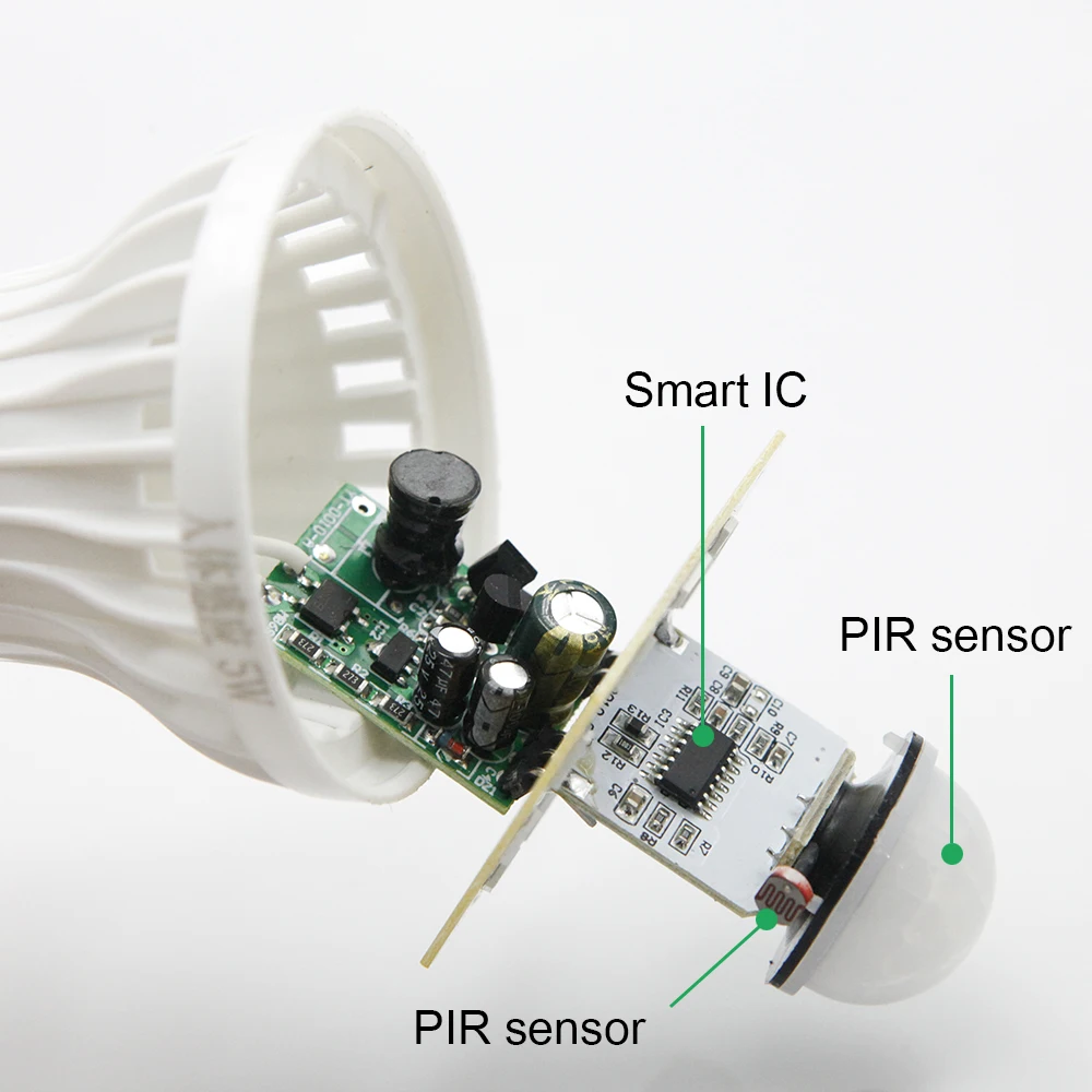 Светодиодная лампа E27 с PIR датчиком движения 220 В 5 Вт 7 9 Вт|e27 led lamp|led lampled lamp bulb |