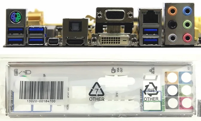 

New I/O shield back plate of motherboard for Z87-PLUS just shield backplate Free shipping