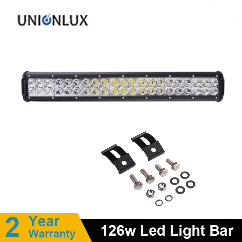 

20" inch 126W LED Work Light Bar for Tractor Boat OffRoad 4WD 4x4 Truck SUV ATV Combo Beam 12V 24v