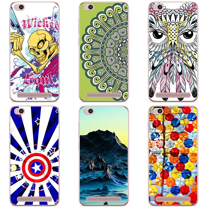 For Xiaomi Redmi 5A hard Plastic Case Cover phone shell Colorful printing Painted Flower Cases |