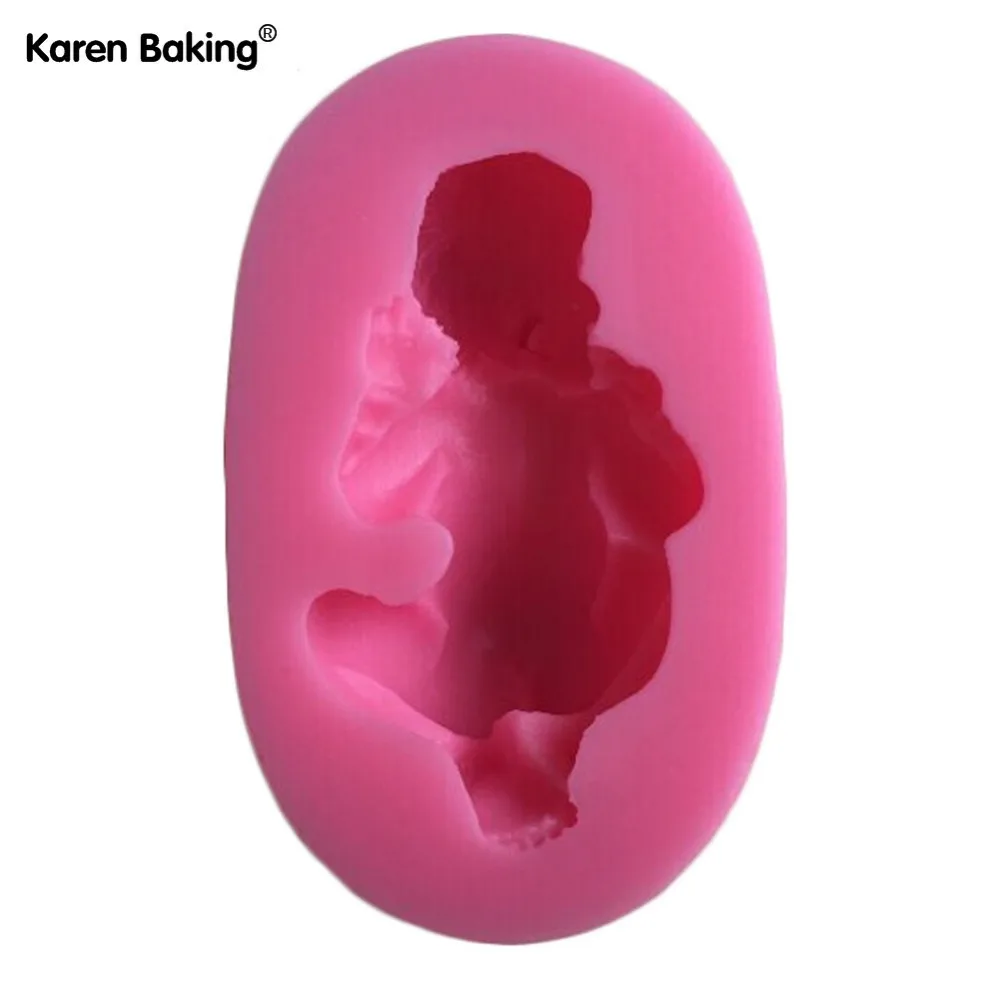 Один набор Спящий ребенок и форма Крыло ангела 3D силиконовая торта для украшения