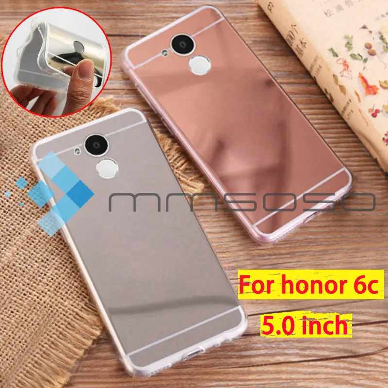 Чехол для Huawei Honor 6A 6C Pro роскошный зеркальный чехол из ТПУ телефона Мягкая