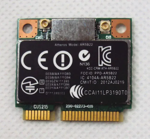 Atheros AR5B22 AR9462 802.11a/b/g/n половинная мини PCI E 2 4G/стандартная беспроводная карта Wi Fi