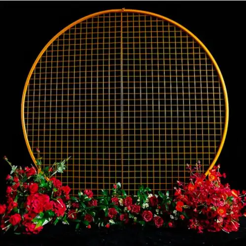 Diameter 1M Свадебный реквизит круглый экран Tieyi сетка экран Свадебная сцена макет фотографический фон реквизит - Цвет: Diameter 1M