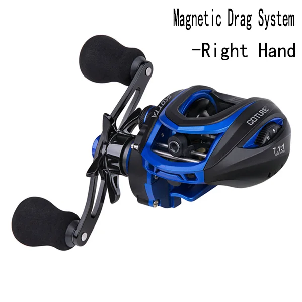 Type 1 Right Hand Goture Scotta катушка для baitcasing 8 кг Макс Drag 7+ 1 BB 7,1: 1 Магнитная и двойная тормозная система высокоскоростное рыболовное колесо для приманки - Цвет: Type 1 Right Hand