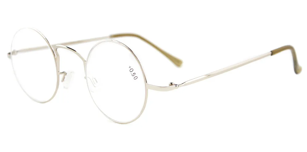 R15025 Eyekepper читателей легкий круглый металлический круг очки для чтения+ 0,0/0,5/0,75/1,0/1,25/1,5/1,75/2,0/2,25/2,5/2,75/3/3,5/4 - Цвет оправы: Silver