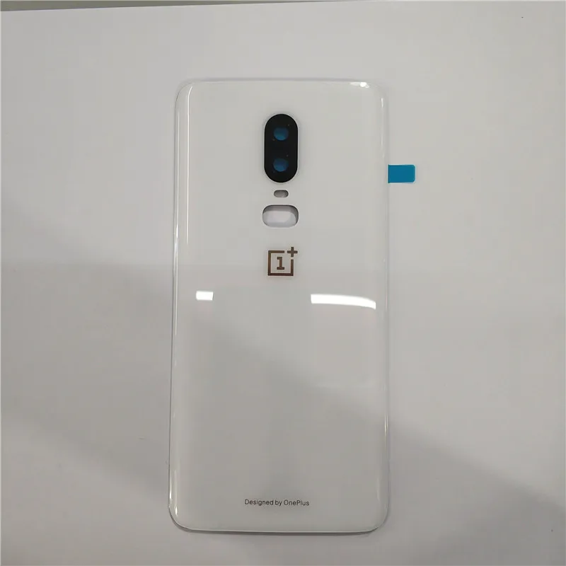 Оригинальное 3D стекло для Oneplus 6 six батарейный дверной чехол задняя крышка для телефона чехол для OnePlus6 A6000 запасные части - Цвет: White