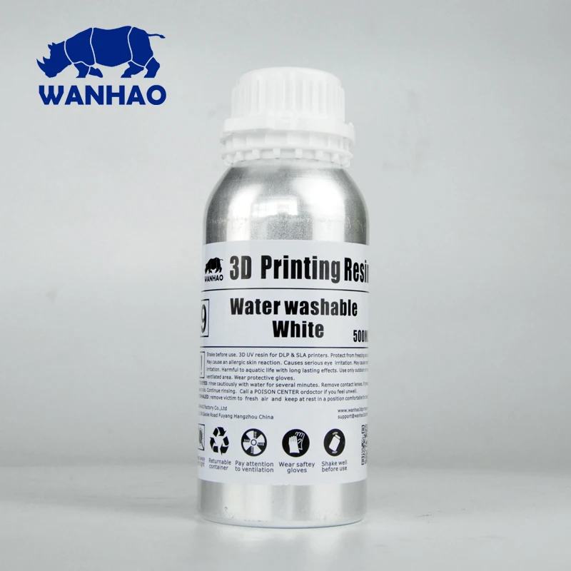 Wanhao вода моющаяся Резина 405NM УФ смола для D7 принтер DLP SLA 3d серый белый прозрачный