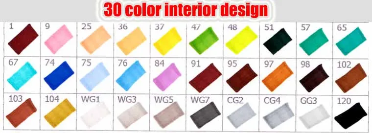 30 interior design 30/40/60/80 художника с двойной головкой Маркер Набор маркером в наборе, манга анимация дизайн Краски эскиз маркеры для рисования товары для рукоделия - Цвет: 30 interior design