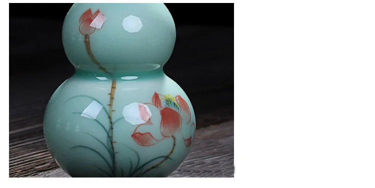 Керамическая ваза ручной росписи в форме тыквы креативное ремесло офисное