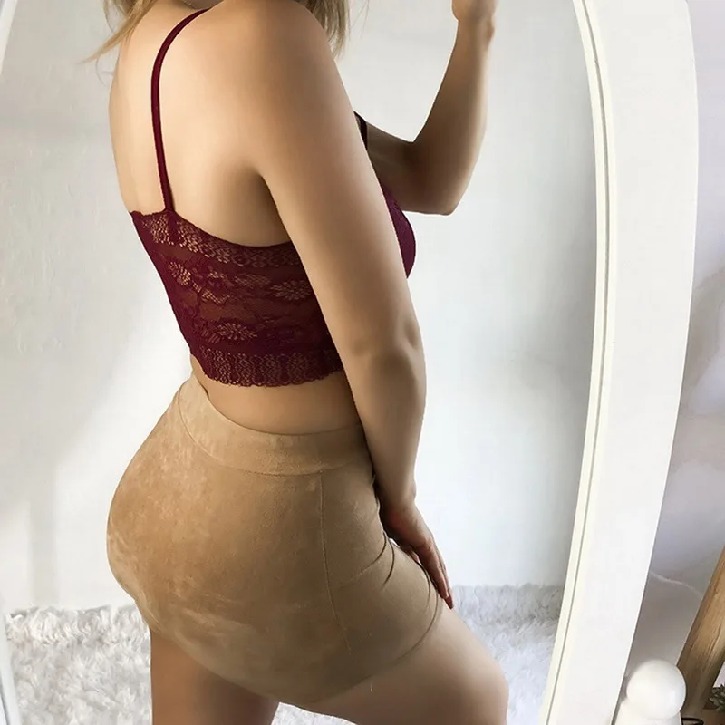 Бесшовный кружевной бюстгальтер с чашками пуш-ап без бретелек | Женская одежда