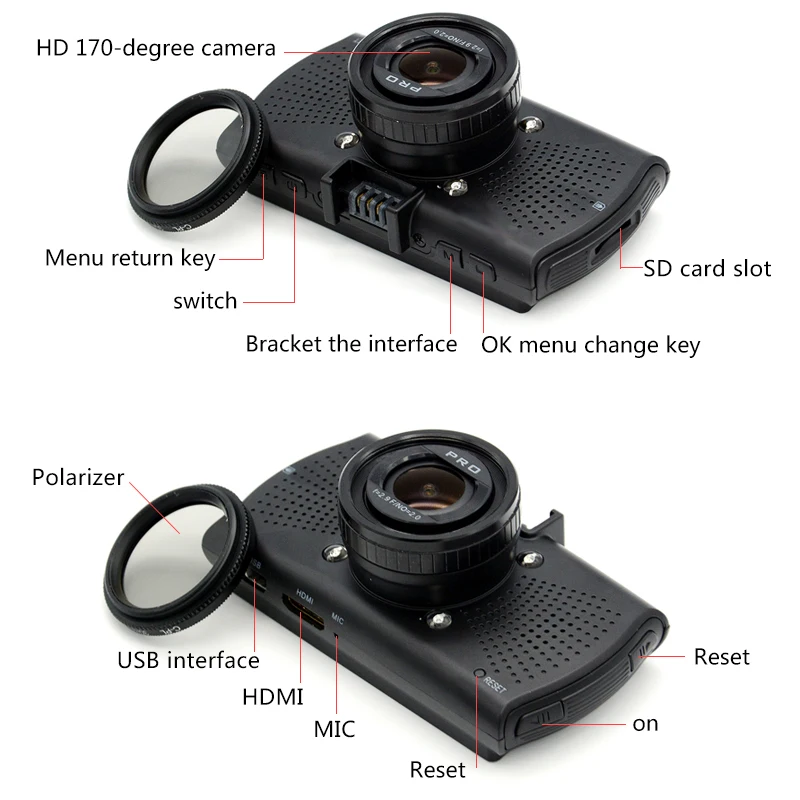 Junsun Ambarella A12 Видеорегистраторы для автомобилей Камера FHD 2560*1440 P GPS Logger видео